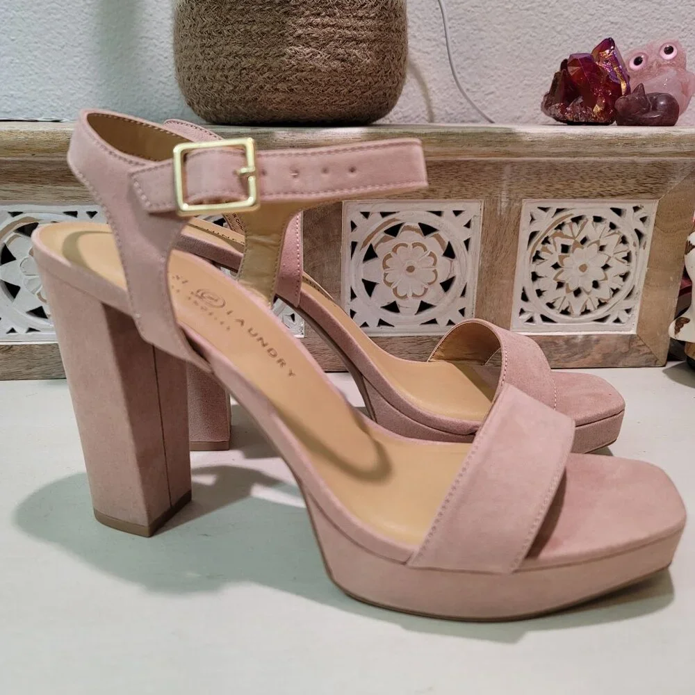 Chinese Laundry Alanah Ankle Strap Platform Sandals in Nude Women Sz 10 Chic - Picture 4 of 13